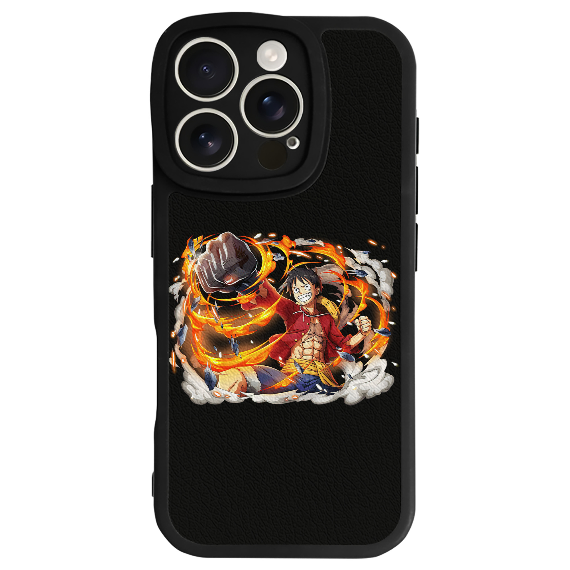 （画像用） ワンピース モンキー・D・ルフィ ONE PIECE Monkey D. Luffy 【iPhone 16シリーズ対応】シリコンスマホケース（レザー調） 材質：シリコン